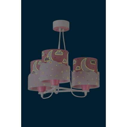 Dalber 61237S - Detský luster MOON 3xE27/60W/230V