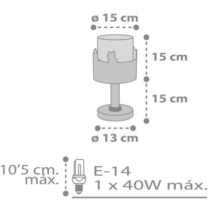 Dalber 61271 - Detská lampička LOVING DEER 1xE14/40W/230V