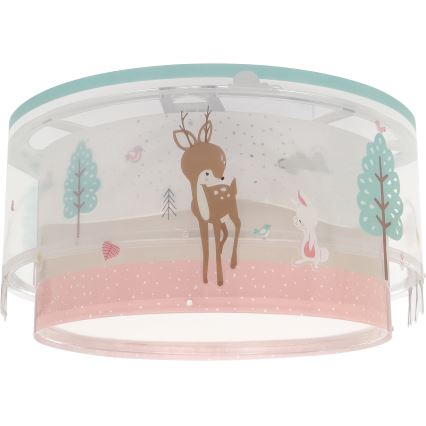 Dalber 61276 - Detské stropné svietidlo LOVING DEER 2xE27/15W/230V