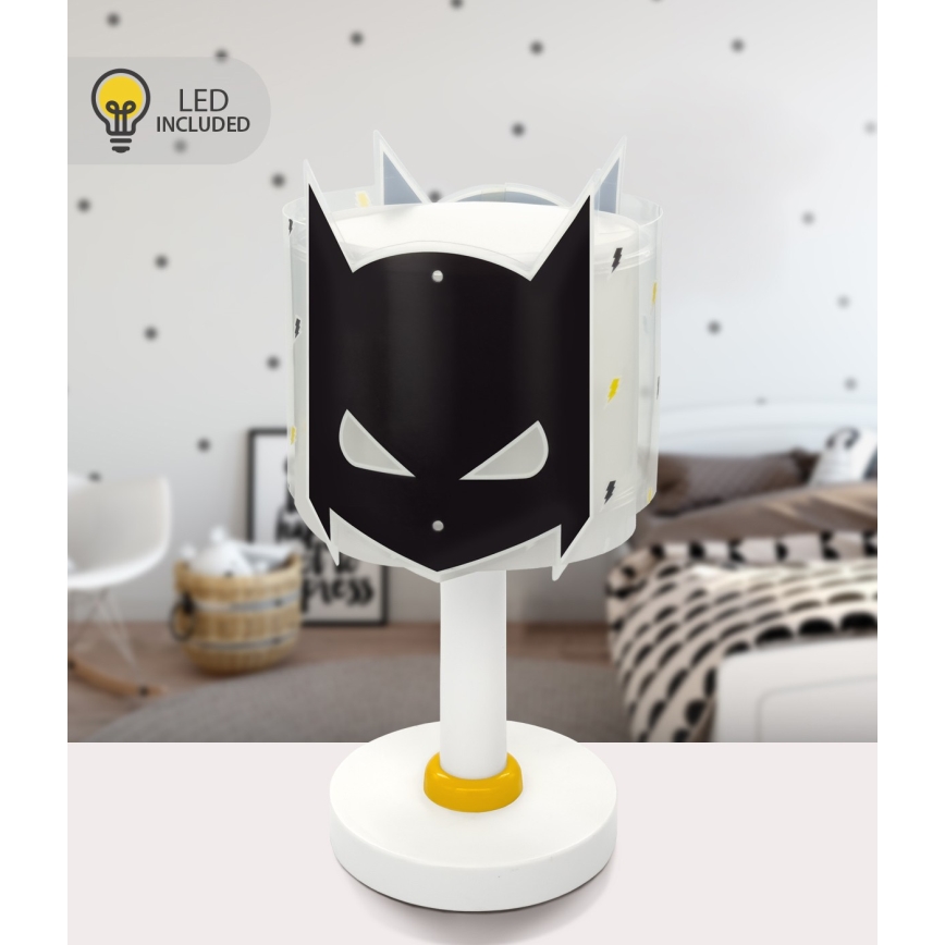 Dalber 61801N - LED Detská lampička DARK HERO 1xG4/4W/230V biela/čierna
