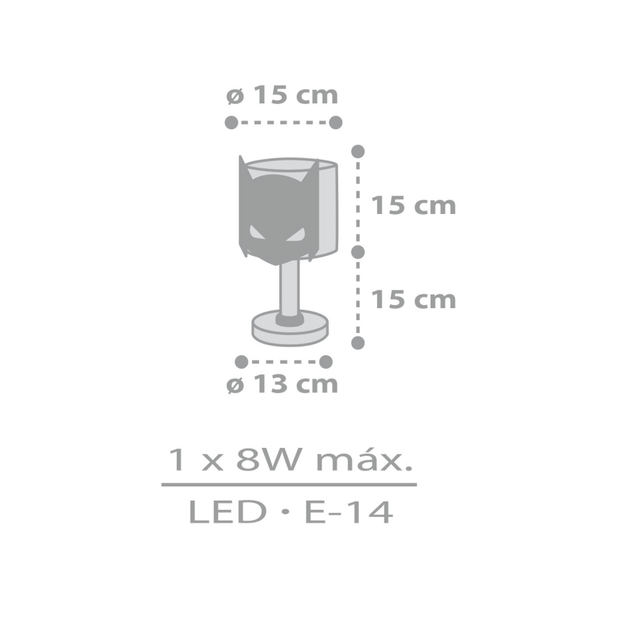 Dalber 61801N - LED Detská lampička DARK HERO 1xG4/4W/230V biela/čierna