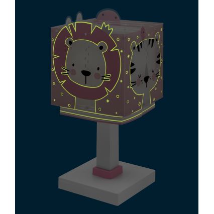 Dalber 63111NS - LED detská lampička BABY JUNGLE 1xG4/4W/230V ružová
