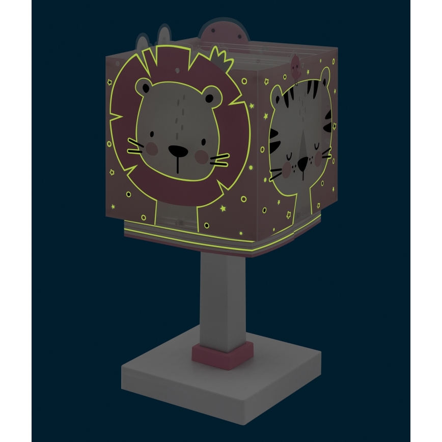 Dalber 63111NS - LED detská lampička BABY JUNGLE 1xG4/4W/230V ružová