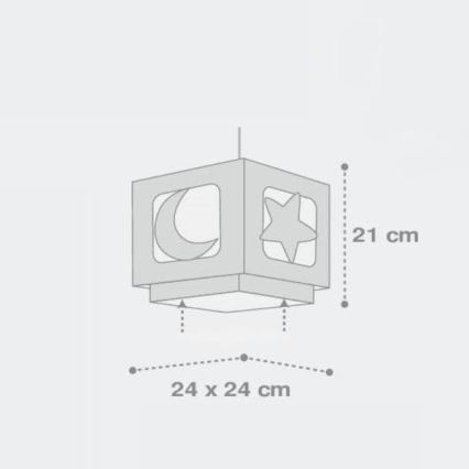 Dalber 63232 - Detský luster MOON LIGHT 1xE27/60W/230V