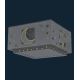 Dalber 63236E - Detské stropné svietidlo MOONLIGHT 2xE27/60W/230V šedá