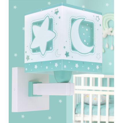 Dalber 63239H - Detské nástenné svietidlo MOONLIGHT 1xE27/15W/230V zelená