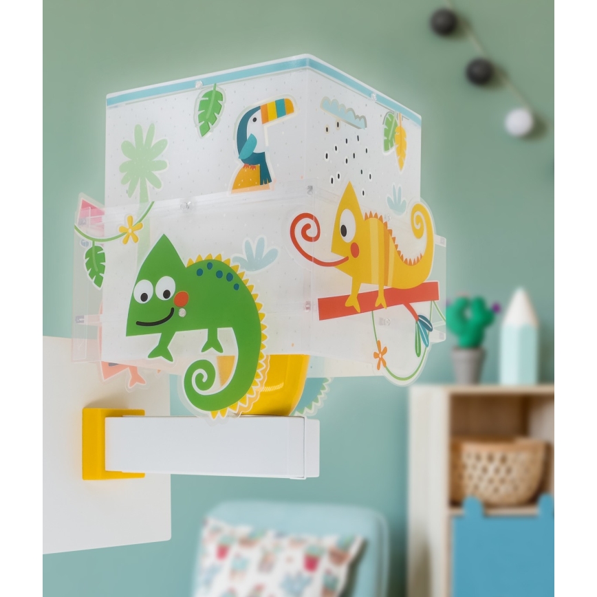 Dalber 63319 - Detské nástenné svietidlo HAPPY JUNGLE 1xE27/15W/230V