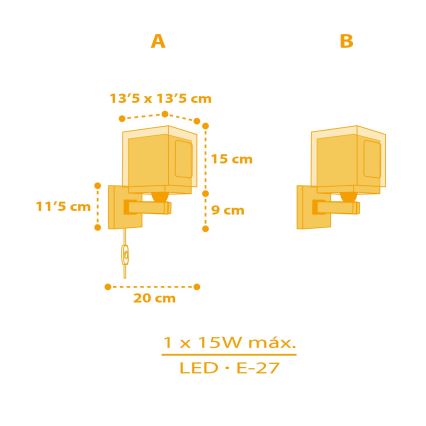 Dalber 63409 - Detské nástenné svietidlo MY FARM 1xE27/15W/230V