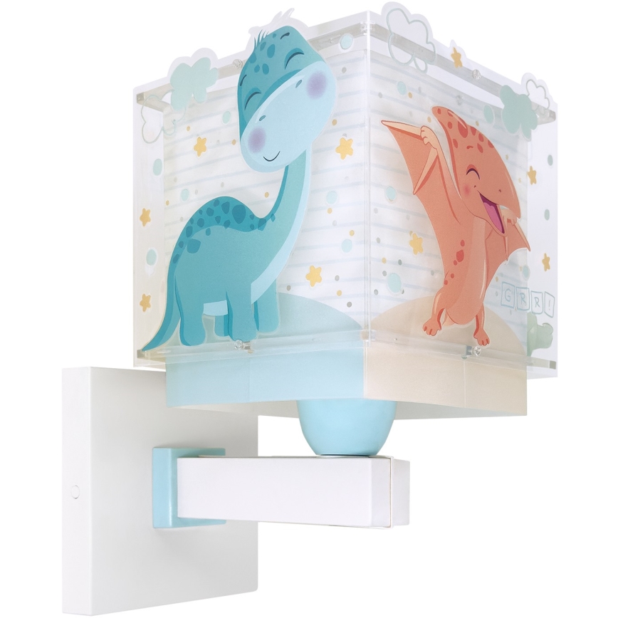 Dalber 63459 - Detská nástenná lampa BABY DINOS 1xE27/15W/230V pestrofarebná