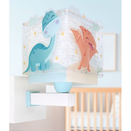 Dalber 63459 - Detská nástenná lampa BABY DINOS 1xE27/15W/230V pestrofarebná