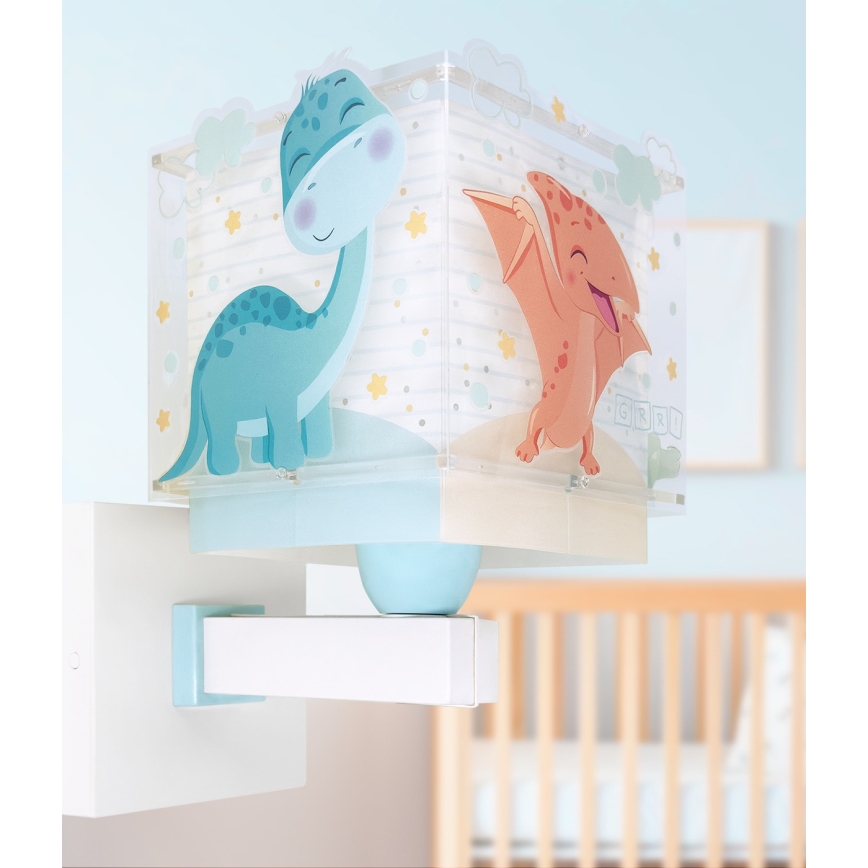 Dalber 63459 - Detská nástenná lampa BABY DINOS 1xE27/15W/230V pestrofarebná