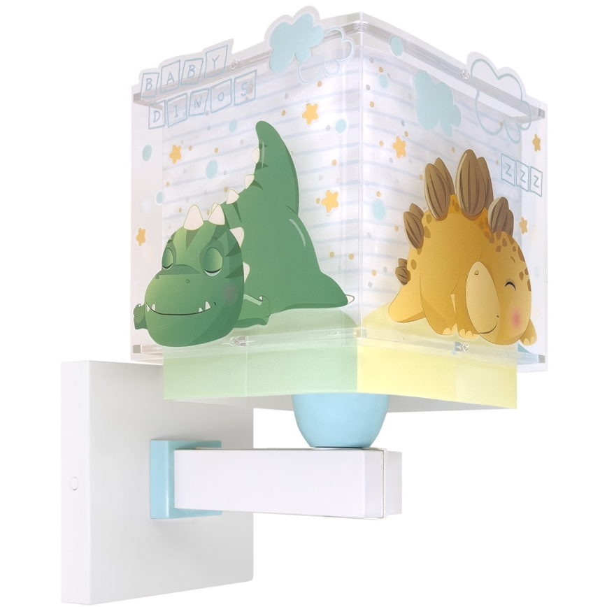 Dalber 63459 - Detská nástenná lampa BABY DINOS 1xE27/15W/230V pestrofarebná