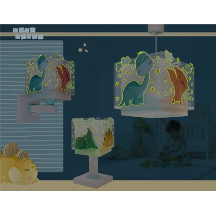 Dalber 63459 - Detská nástenná lampa BABY DINOS 1xE27/15W/230V pestrofarebná