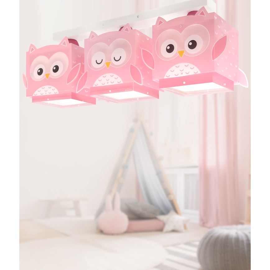 Dalber 64483 - Detské stropné svietidlo LITTLE FRIENDS 3xE27/15W/230V