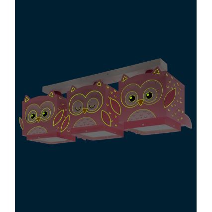 Dalber 64483 - Detské stropné svietidlo LITTLE FRIENDS 3xE27/15W/230V