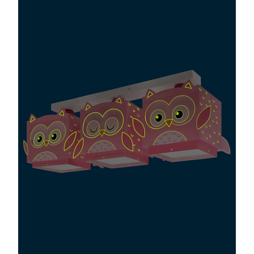 Dalber 64483 - Detské stropné svietidlo LITTLE FRIENDS 3xE27/15W/230V