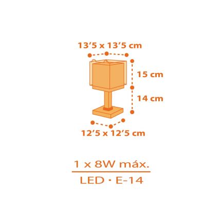 Dalber 64561N - LED detská lampička LITTLE TIGGER 1xG4/4W/230V oranžová