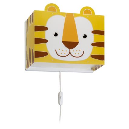 Dalber 64568 - Detské nástenné svietidlo LITTLE TIGER 1xE27/60W/230V