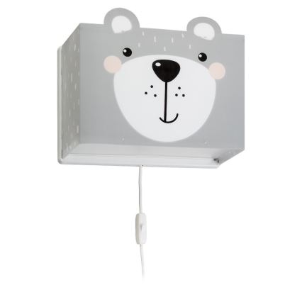 Dalber 64578 - Detské nástenné svietidlo LITTLE TEDDY 1xE27/60W/230V