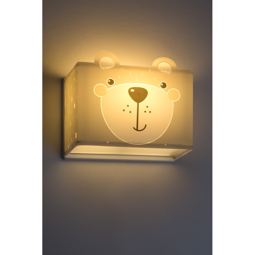 Dalber 64578 - Detské nástenné svietidlo LITTLE TEDDY 1xE27/60W/230V