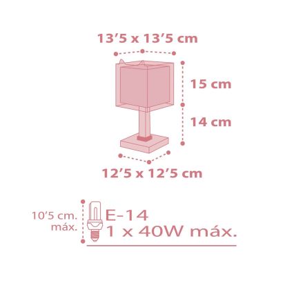 Dalber 64581 - Detská lampička LITTLE FOX 1xE14/40W/230V