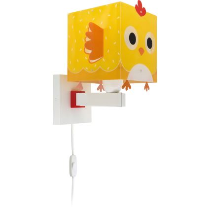 Dalber 64649 - Detské nástenné svietidlo LITTLE CHICKEN 1xE27/15W/230V