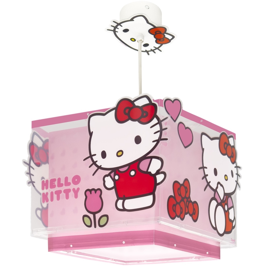 Dalber 73262 - Detský luster HELLO KITTY 1xE27/15W/230V ružový