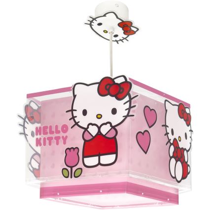 Dalber 73262 - Detský luster HELLO KITTY 1xE27/15W/230V ružový