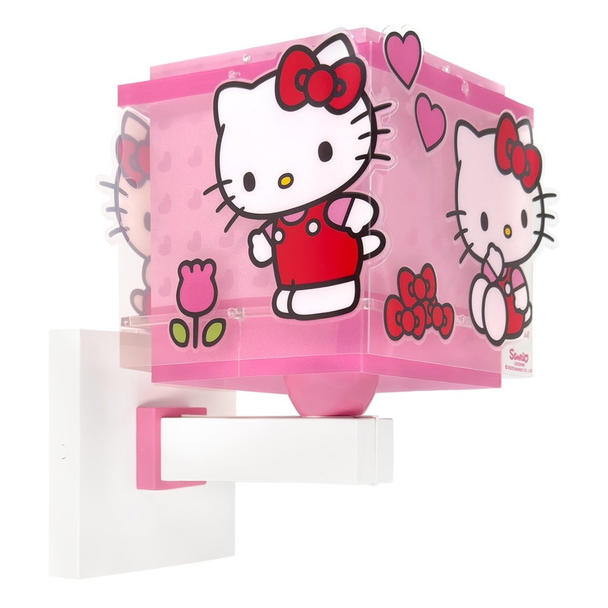Dalber 73269 - Detské nástenné svietidlo HELLO KITTY 1xE27/15W/230V ružové