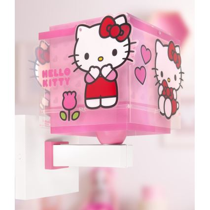 Dalber 73269 - Detské nástenné svietidlo HELLO KITTY 1xE27/15W/230V ružové