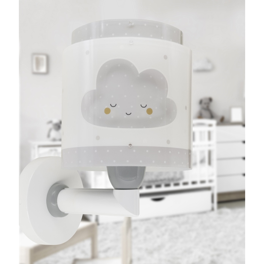 Dalber 76019E - Detské nástenné svietidlo BABY DREAMS 1xE27/15W/230V šedá