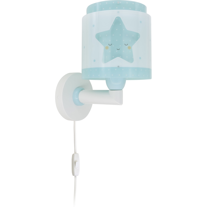 Dalber 76019T - Detské nástenné svietidlo BABY DREAMS 1xE27/15W/230V modrá