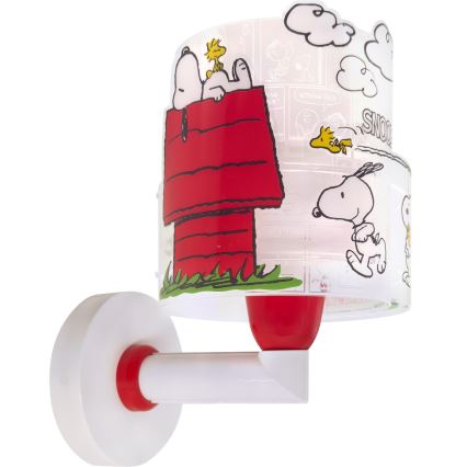 Dalber 76309 - Detská nástenná lampa SNOOPY 1xE27/15W/230V biela/červená