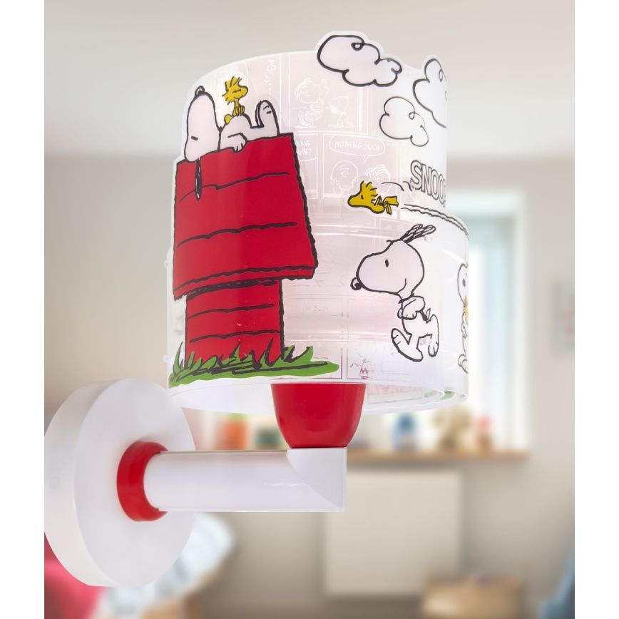 Dalber 76309 - Detská nástenná lampa SNOOPY 1xE27/15W/230V biela/červená