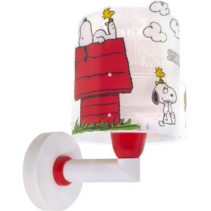Dalber 76309 - Detská nástenná lampa SNOOPY 1xE27/15W/230V biela/červená