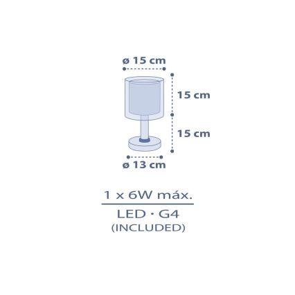 Dalber 76631 - LED detská lampička MOON DREAMS 1xG4/4W/230V modrá