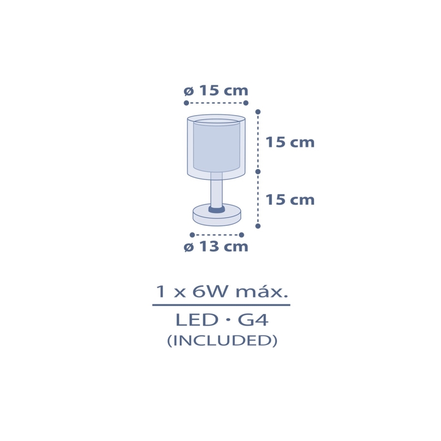 Dalber 76631 - LED detská lampička MOON DREAMS 1xG4/4W/230V modrá