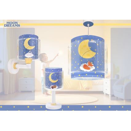 Dalber 76639 - Detská nástenná lampa MOON DREAMS 1xE27/15W/230V modrá