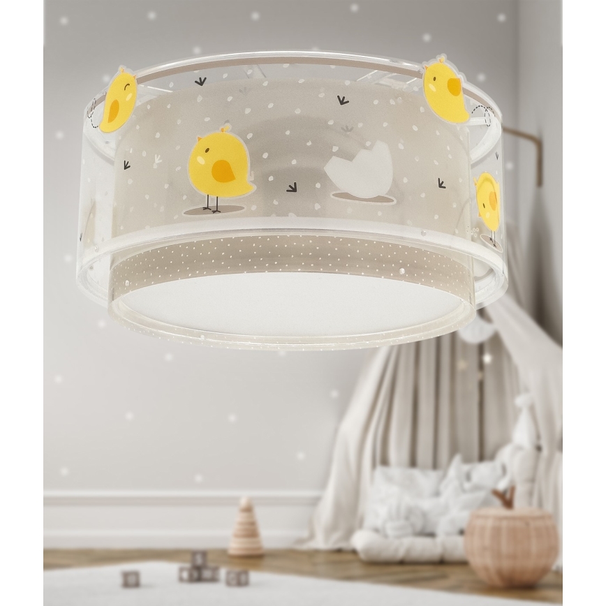 Dalber 76876 - Detské stropné svietidlo BABY CHICK 2xE27/15W/230V