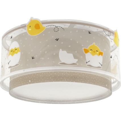 Dalber 76876 - Detské stropné svietidlo BABY CHICK 2xE27/15W/230V