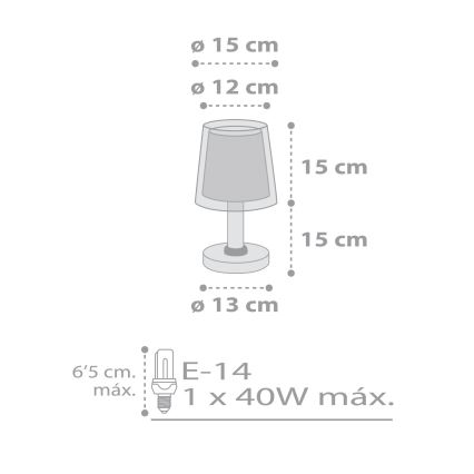 Dalber 81191E - Detská lampička LIGHT FEELING 1xE14/40W/230V