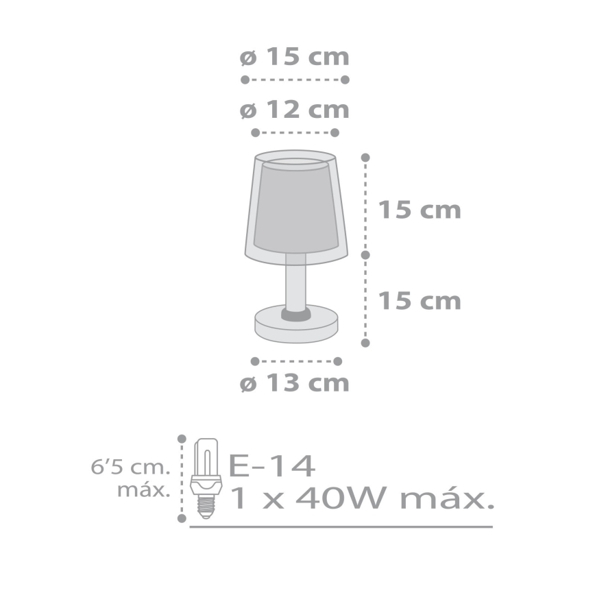 Dalber 81191E - Detská lampička LIGHT FEELING 1xE14/40W/230V