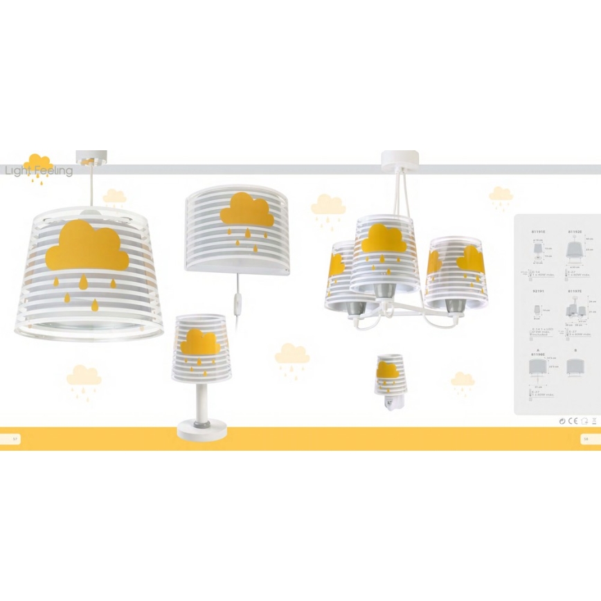 Dalber 81191E - Detská lampička LIGHT FEELING 1xE14/40W/230V