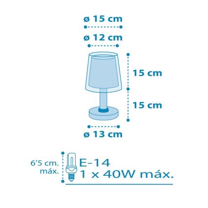 Dalber 81191T - Detská lampička LIGHT FEELING 1xE14/40W/230V