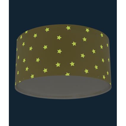 Dalber 82216A - Detské stropné svietidlo STAR LIGHT 2xE27/60W/230V žltá