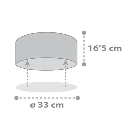 Dalber 82216B - Detské stropné svietidlo STAR LIGHT 2xE27/60W/230V biela