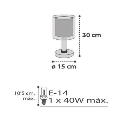 Dalber D-41411E - Detská stolná lampička CLOUDS 1xE14/40W/230V