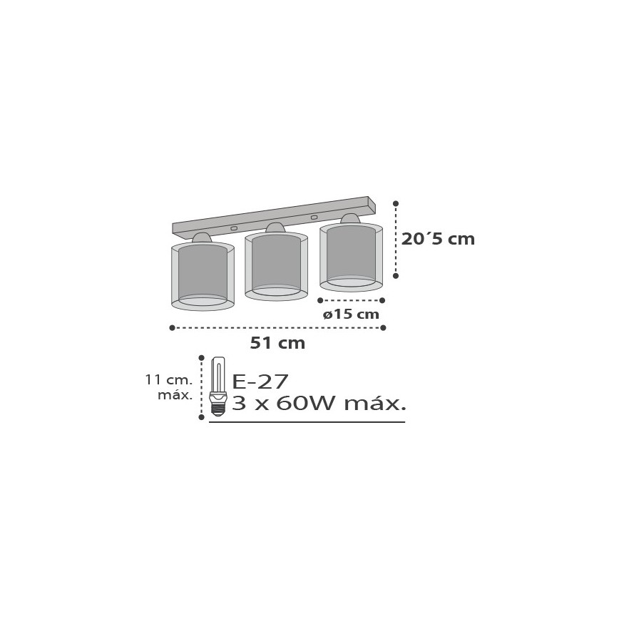 Dalber D-41413E - Detské stropné svietidlo CLOUDS 3xE27/60W/230V