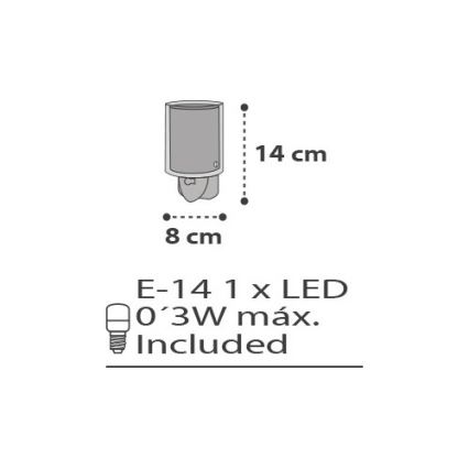 Dalber D-41415E - LED lampička do zásuvky CLOUDS 1xE14/0,5W/230V