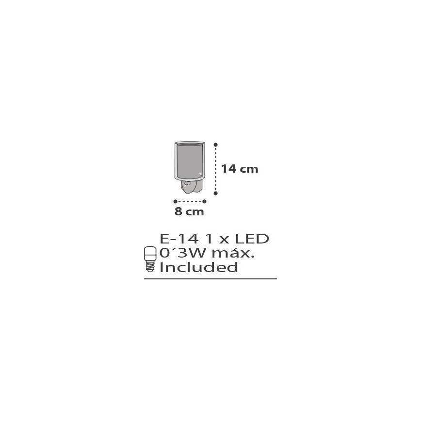 Dalber D-41415E - LED lampička do zásuvky CLOUDS 1xE14/0,5W/230V